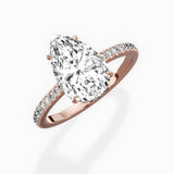 Pave Hidden Halo Engagement Ring - The Better Diamonds