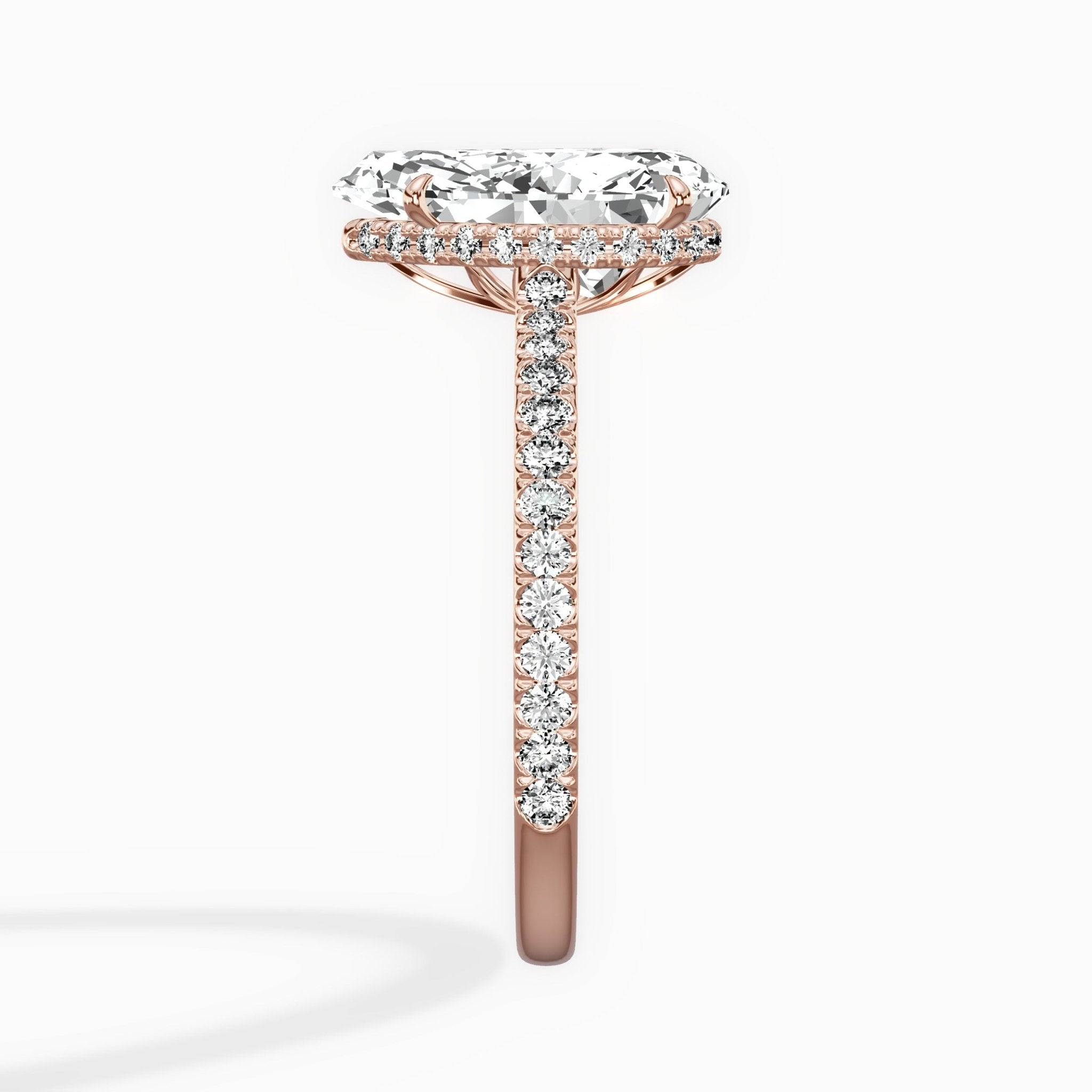 Pave Hidden Halo Engagement Ring - The Better Diamonds