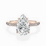Pave Hidden Halo Engagement Ring - The Better Diamonds