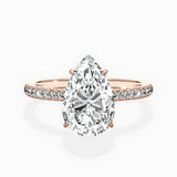 Pave Hidden Halo Engagement Ring - The Better Diamonds