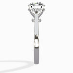 Petite Plain Band Solitaire Ring Engagement Ring - The Better Diamonds