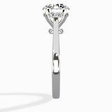 Petite Plain Band Solitaire Ring Engagement Ring - The Better Diamonds