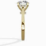 Petite Plain Band Solitaire Ring Engagement Ring - The Better Diamonds