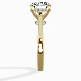 Petite Plain Band Solitaire Ring Engagement Ring - The Better Diamonds