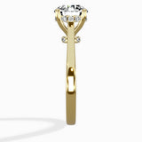 Petite Plain Band Solitaire Ring Engagement Ring - The Better Diamonds