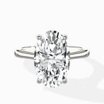 Petite Plain Band Solitaire Ring Engagement Ring - The Better Diamonds