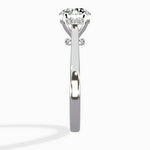 Petite Plain Band Solitaire Ring Engagement Ring - The Better Diamonds