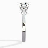Petite Plain Band Solitaire Ring Engagement Ring - The Better Diamonds