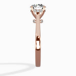Petite Plain Band Solitaire Ring Engagement Ring - The Better Diamonds