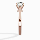 Petite Plain Band Solitaire Ring Engagement Ring - The Better Diamonds