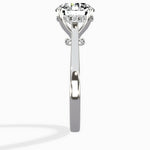 Petite Plain Band Solitaire Ring Engagement Ring - The Better Diamonds