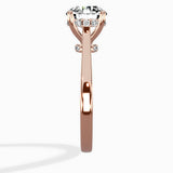 Petite Plain Band Solitaire Ring Engagement Ring - The Better Diamonds