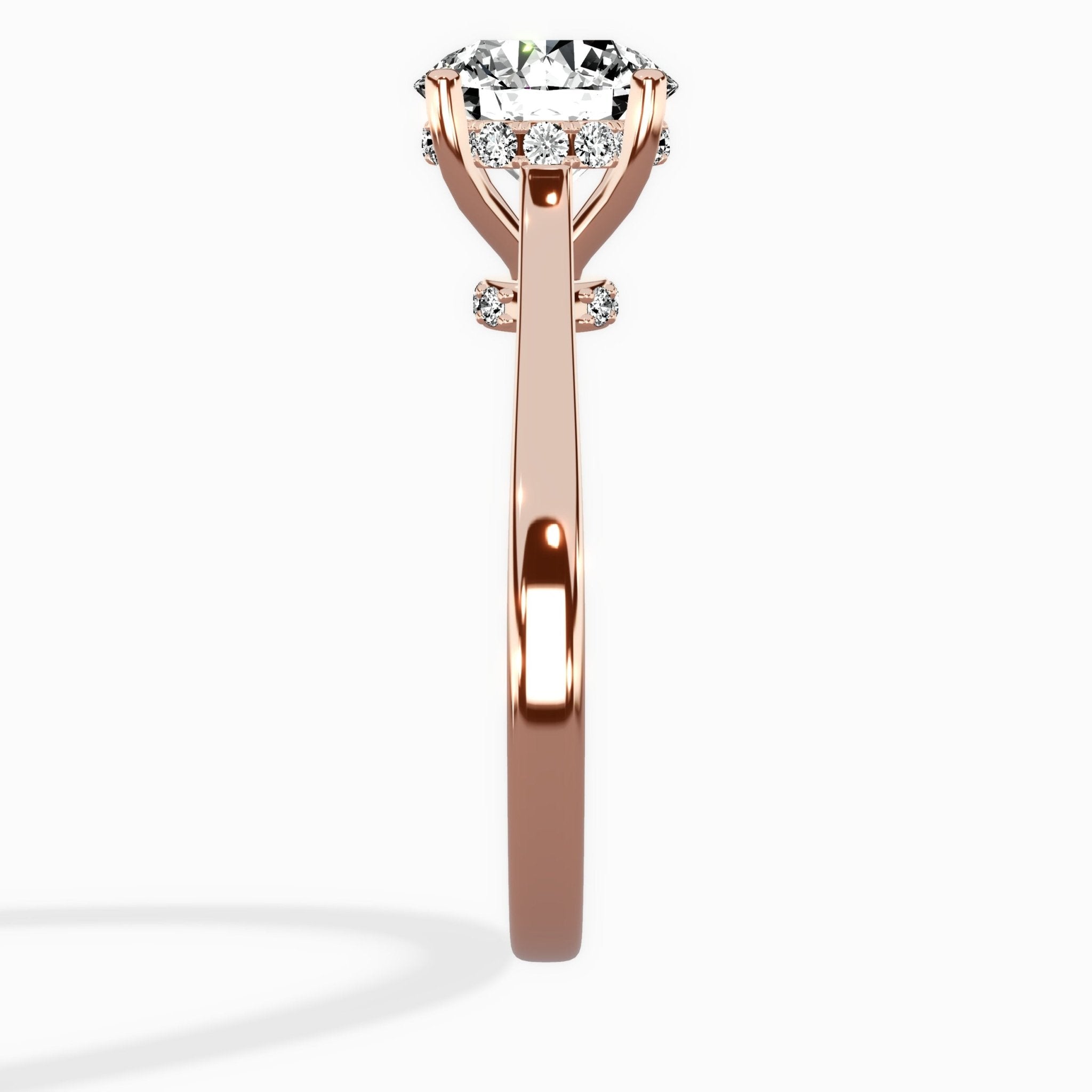 Petite Plain Band Solitaire Ring Engagement Ring - The Better Diamonds