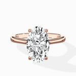 Petite Plain Band Solitaire Ring Engagement Ring - The Better Diamonds