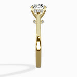 Petite Plain Band Solitaire Ring Engagement Ring - The Better Diamonds