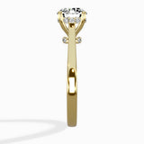 Petite Plain Band Solitaire Ring Engagement Ring - The Better Diamonds