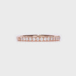 Medium Classic Pave Wedding Band in Rose Gold