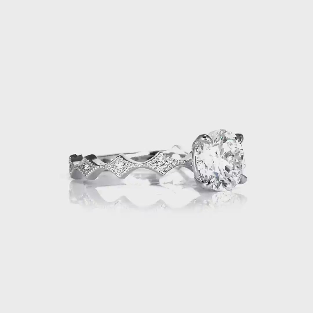 Timeless Solitaire Round Engagement Ring in White Gold