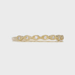 Petit Marquise Filigree Wedding Band in Yellow Gold