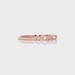 Petit Vintage Filigree Wedding Band in Rose Gold