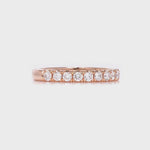 Grande Classic Pave Wedding Band in Rose Gold