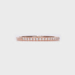 Petit Classic Pave Wedding Band in Rose Gold