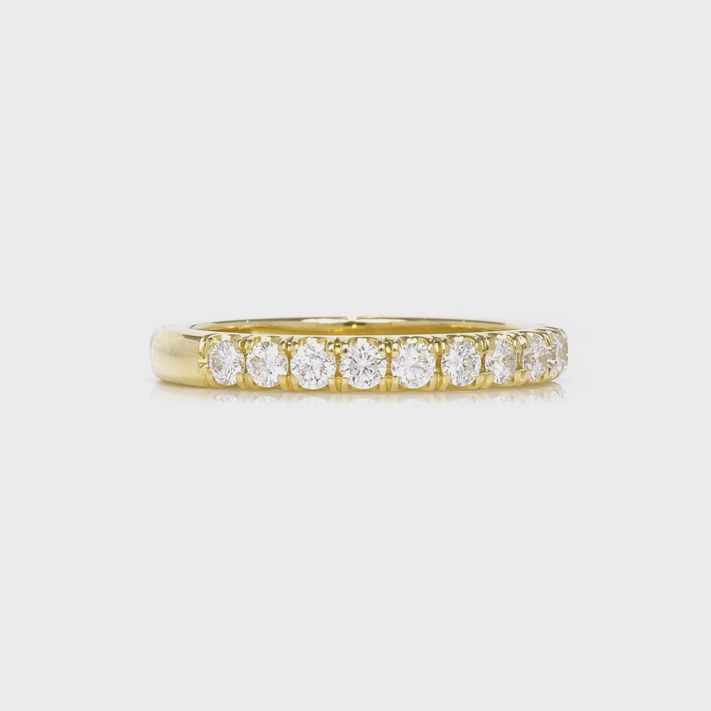 Grande Classic Pave Wedding Band in Yellow Gold