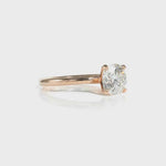 Paris Solitaire Round Engagement Ring in Rose Gold