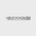 Petit Vintage Filigree Wedding Band in White Gold