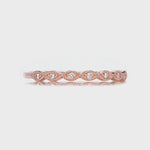 Petit Marquise Filigree Wedding Band in Rose Gold