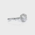 Vivienne Solitaire Round Engagement Ring in White Gold