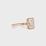 Milgrain Solitaire Cushion Engagement Ring in Rose Gold