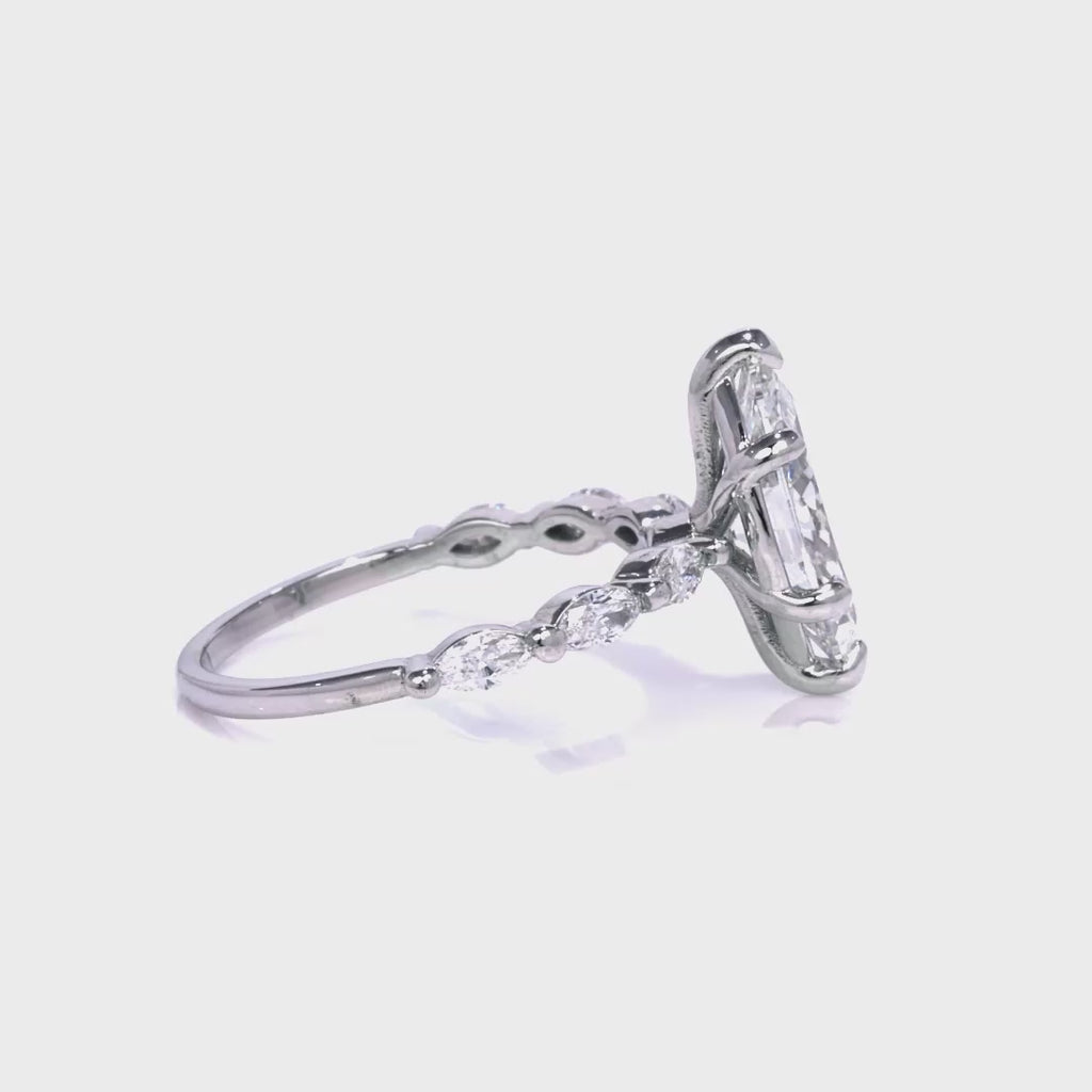 Marquise Solitaire Marquise Engagement Ring in White Gold