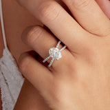 Reverse Shank Solitaire 2.25 ct Oval Engagement Ring in White Gold - The Better Diamonds