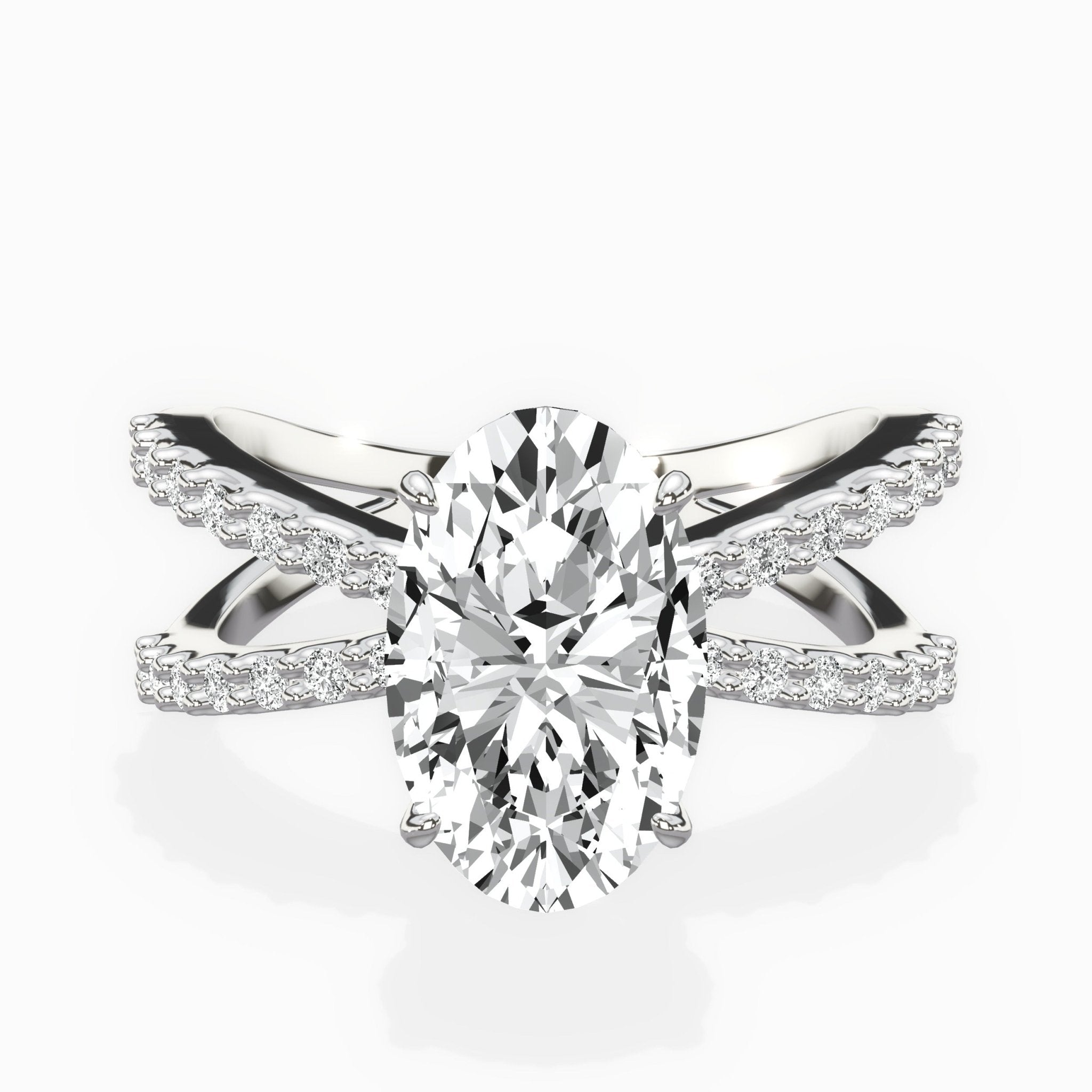 Reverse Shank Solitaire Engagement Ring - The Better Diamonds