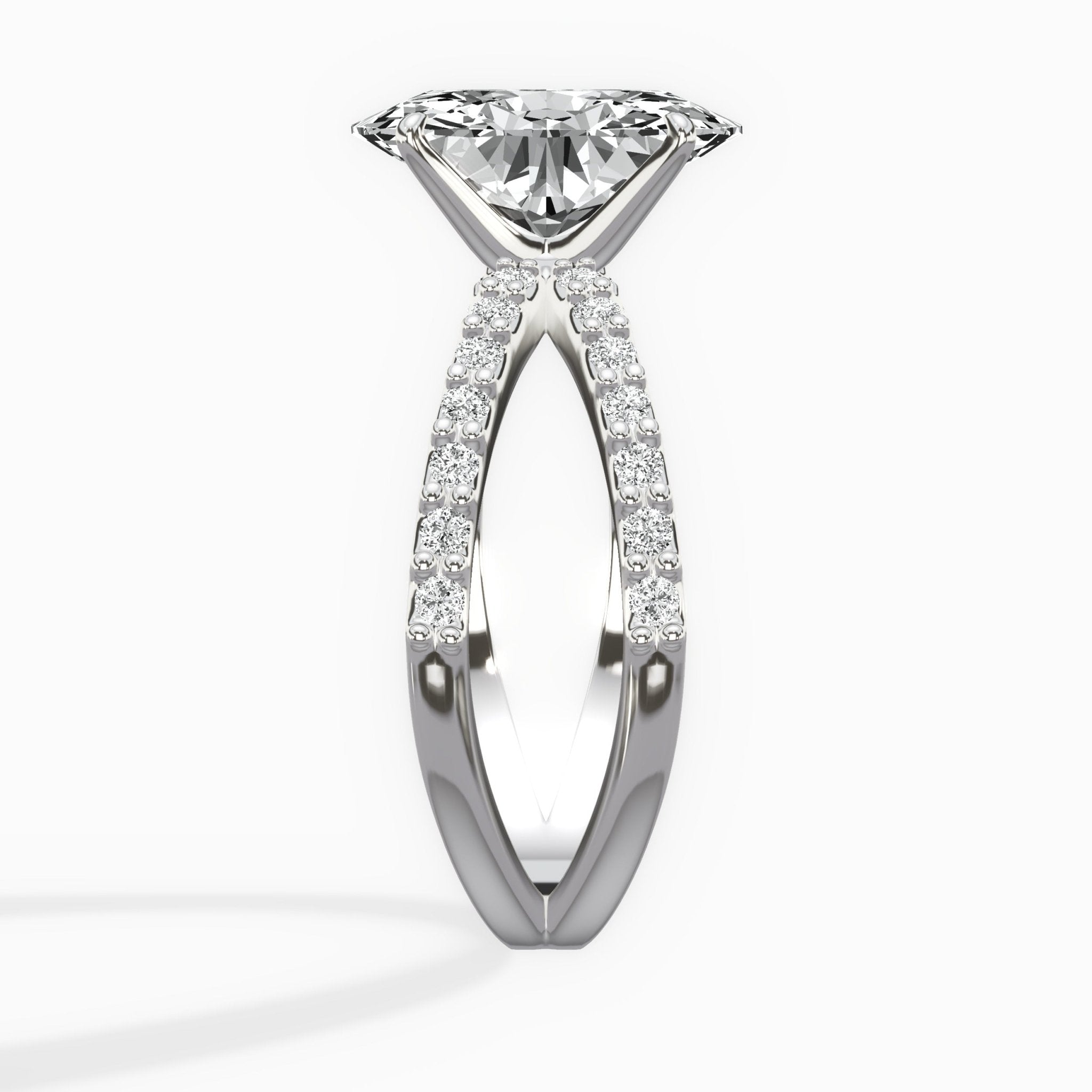 Reverse Shank Solitaire Engagement Ring - The Better Diamonds