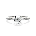 Roma Solitaire 1.05 ct Round Engagement Ring in White Gold - The Better Diamonds