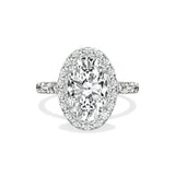 Romantic Halo 2.03 ct Oval Engagement Ring in White Gold - The Better Diamonds