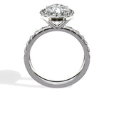 Romantic Halo 2.03 ct Oval Engagement Ring in White Gold - The Better Diamonds