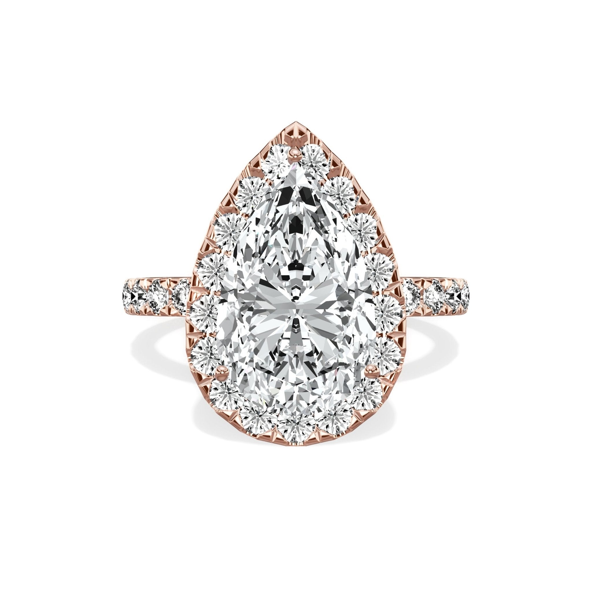 Romantic Halo Engagement Ring - The Better Diamonds