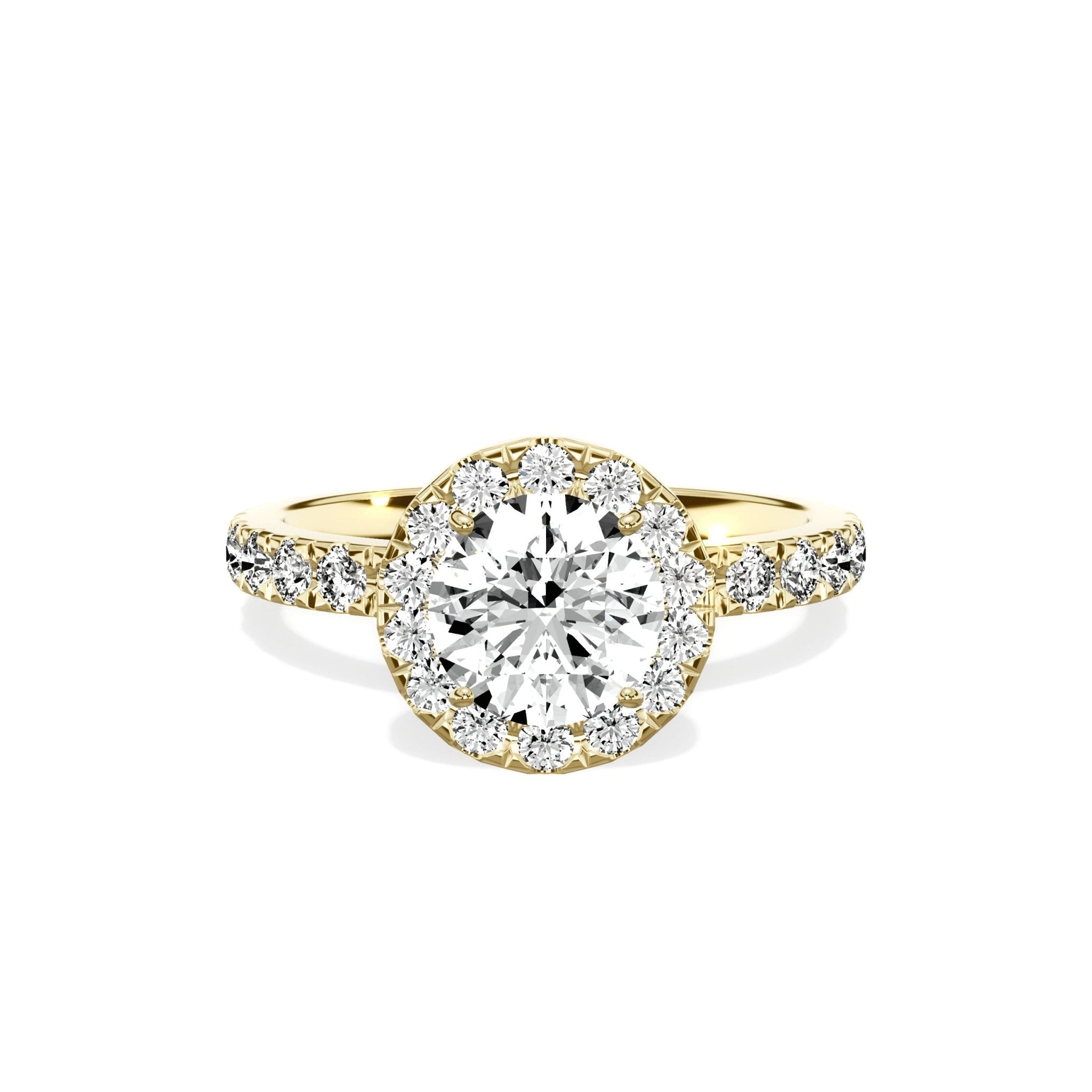 Romantic Halo Engagement Ring - The Better Diamonds