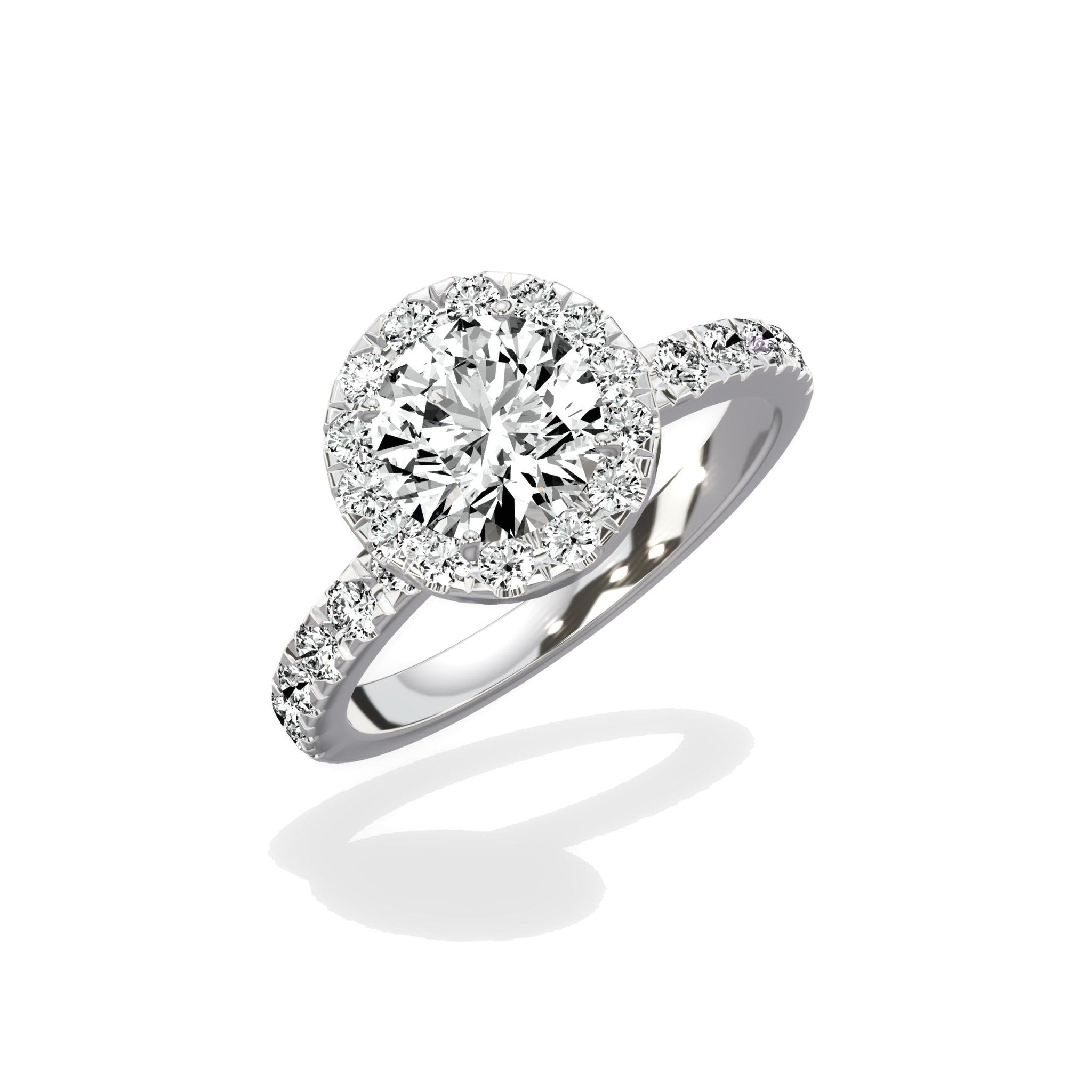 Romantic Halo Engagement Ring - The Better Diamonds