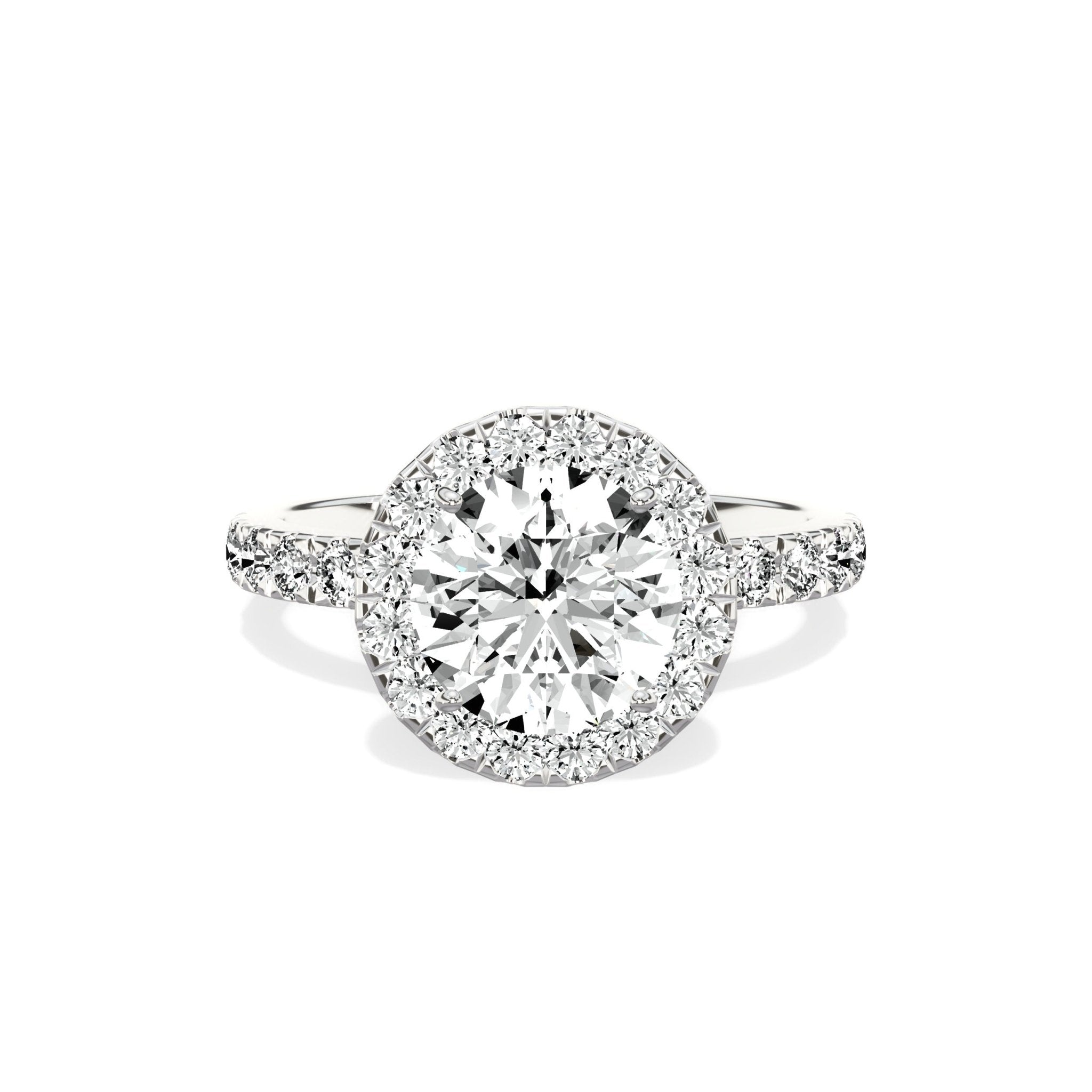 Romantic Halo Engagement Ring - The Better Diamonds