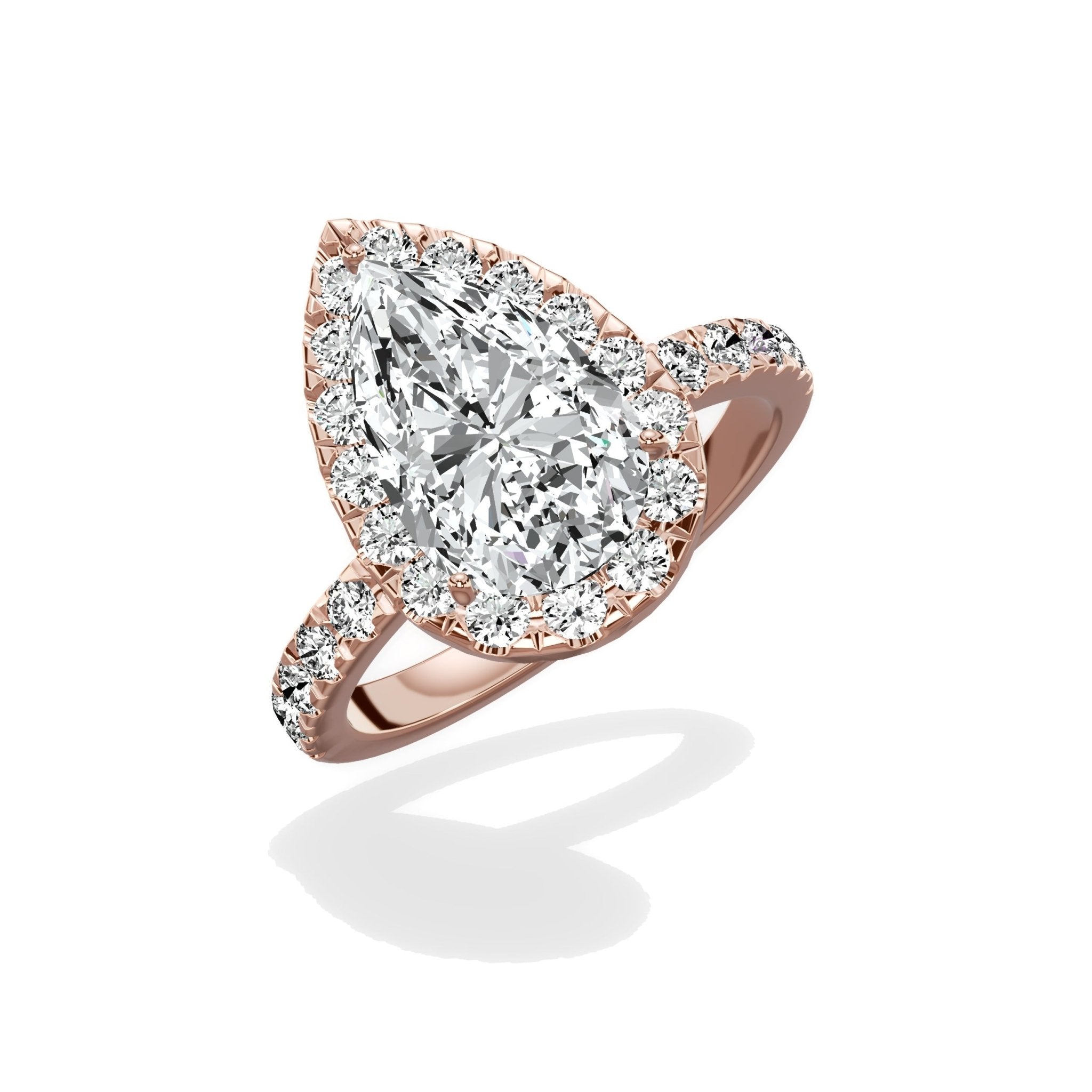 Romantic Halo Engagement Ring - The Better Diamonds