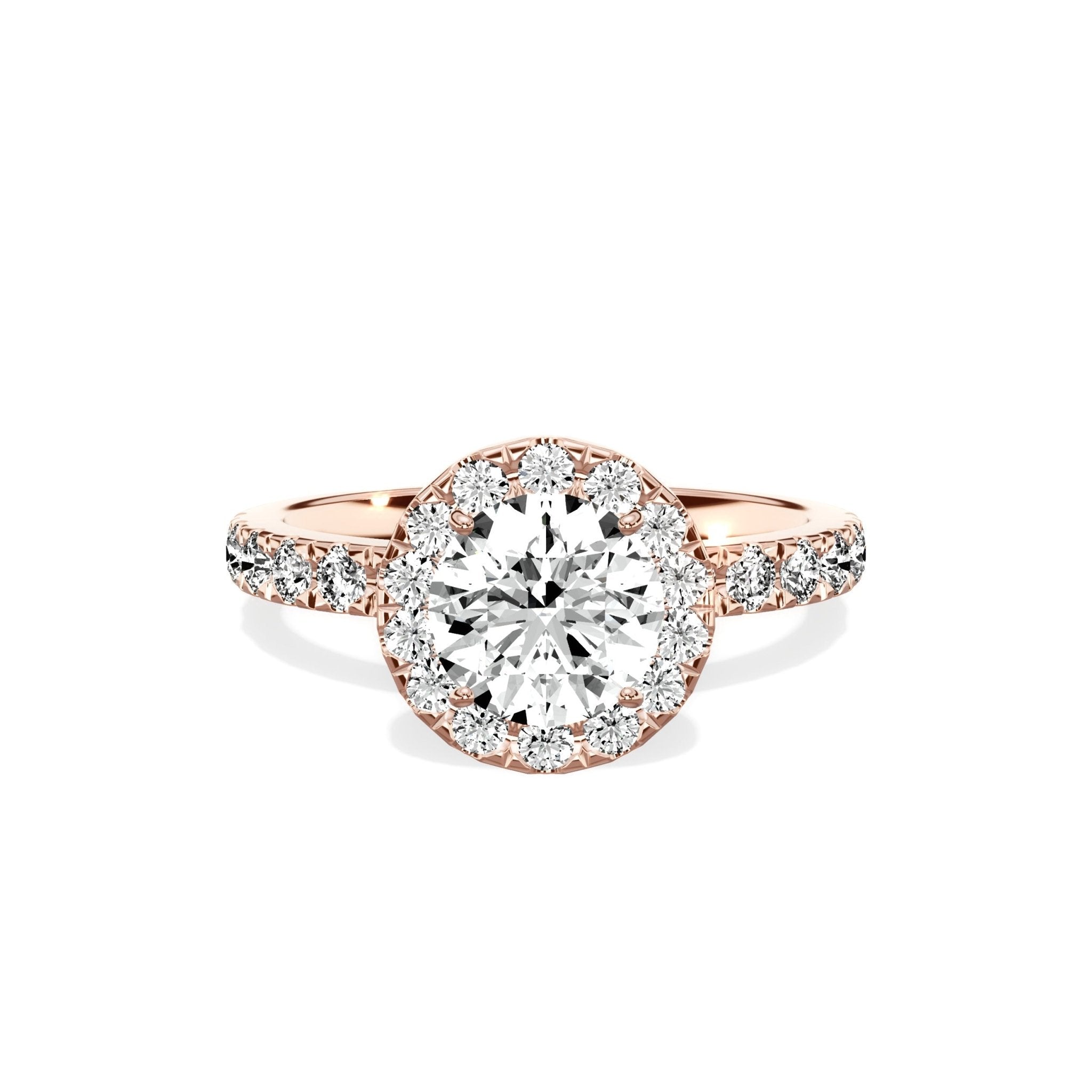 Romantic Halo Engagement Ring - The Better Diamonds