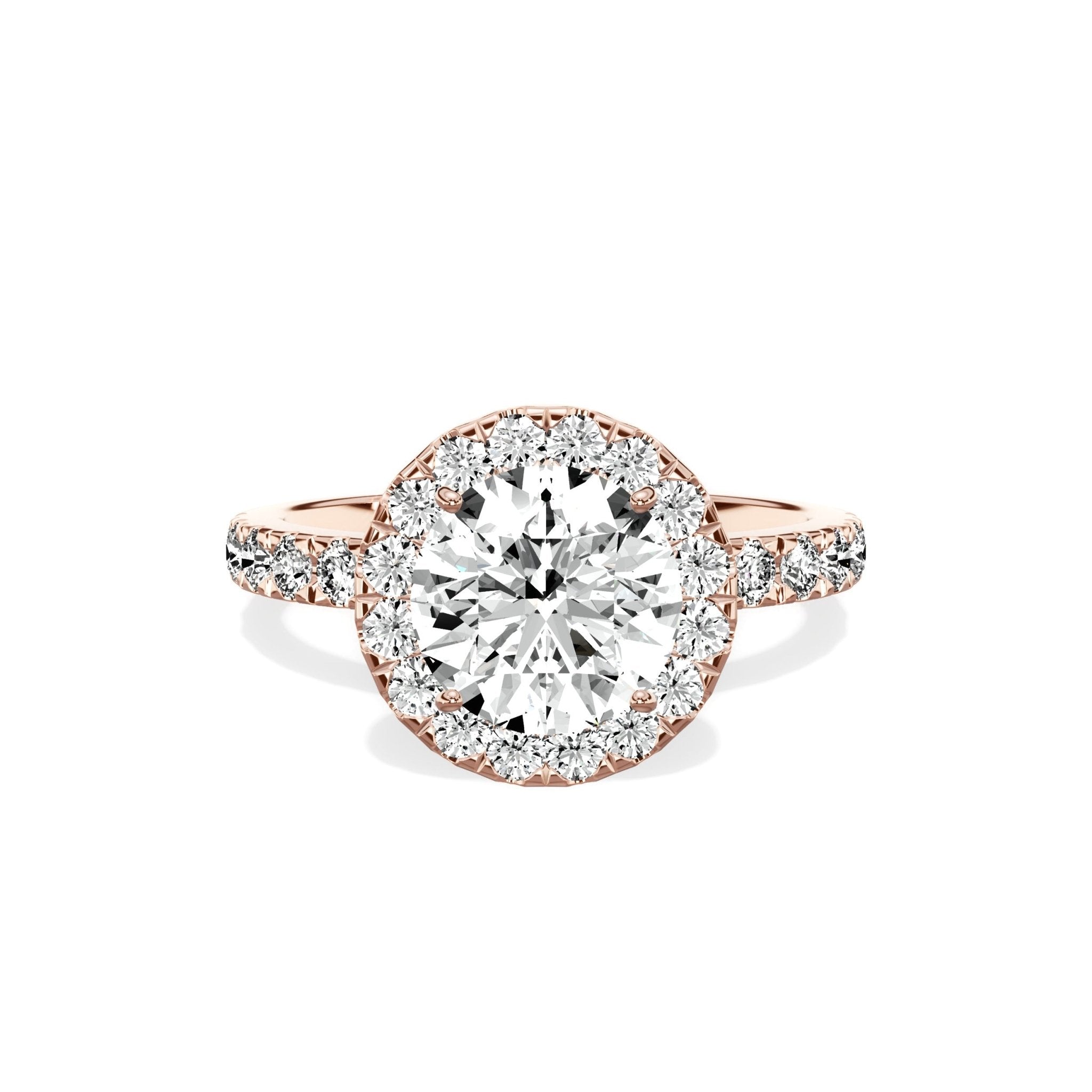 Romantic Halo Engagement Ring - The Better Diamonds