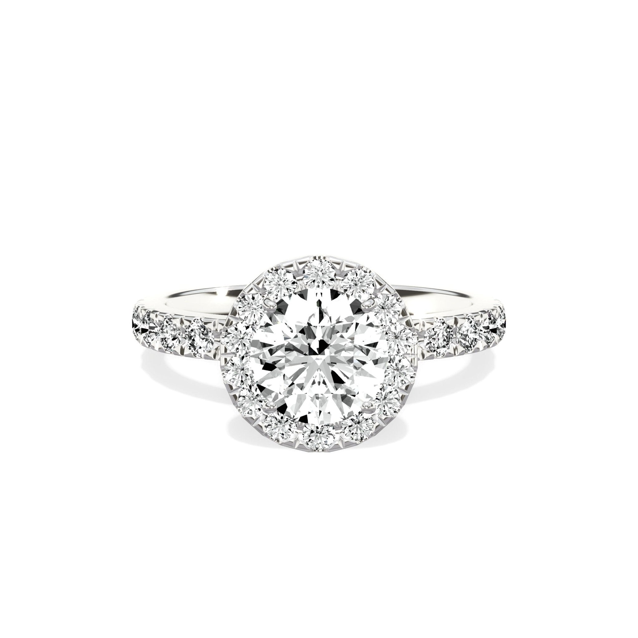 Romantic Halo Engagement Ring - The Better Diamonds