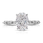 Everlasting Solitaire Oval Engagement Ring in White Gold