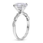 Everlasting Solitaire Oval Engagement Ring in White Gold