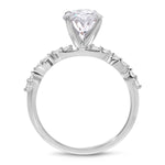 Everlasting Solitaire Oval Engagement Ring in White Gold